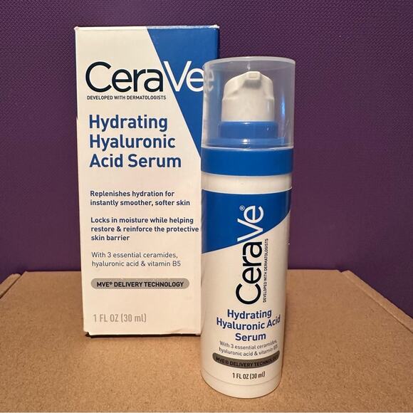 CeraVe Hydrating Hyaluronic Acid Hydration Face Serum - 1oz - NEW - Picture 2 of 7
